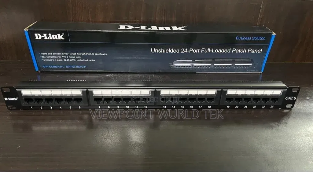 D-Link Unshielded 24-Port Full-Loaded Patch Panel (Cat6)
