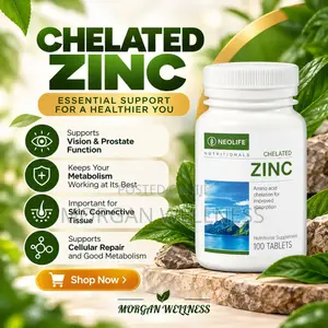 Chelated Zinc 100 Tablets Single. Zinc Supplement.