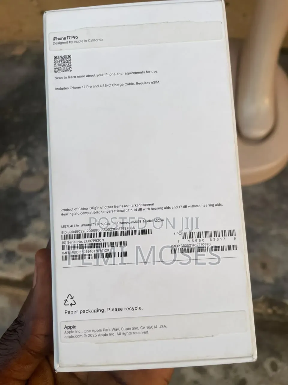 Apple iPhone 17 Pro 256 GB Orange