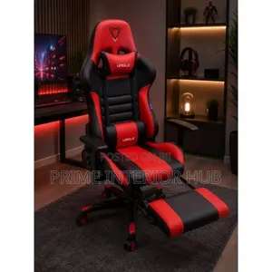 Ergonomic Leather Chair With Footrest