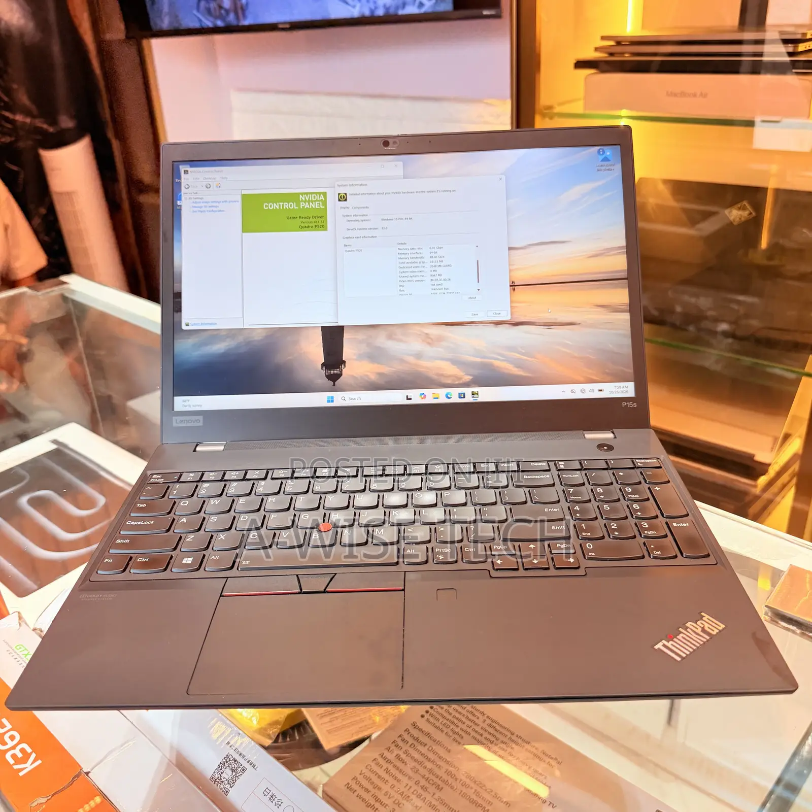 Laptop Lenovo ThinkPad P15s 16GB Intel Core i7 SSD 256GB