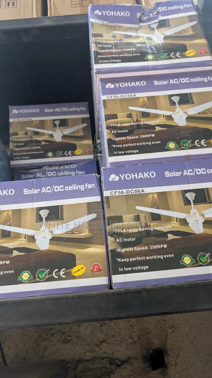 56" Solar AC/Dc Ceiling Fan