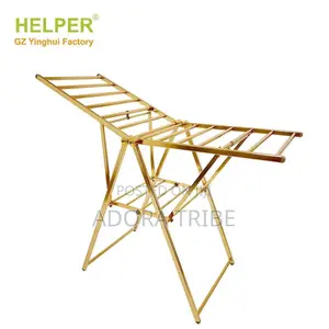Foldable Stainless Steel Clothes Drying Rack / Hanger Shelf