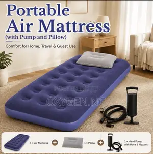 Inflatable/Deflatable Mattress With Free Pump (Air Pump Mattress)