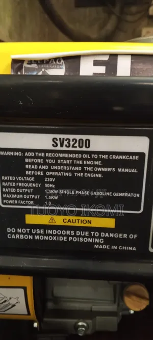 Fairly Used Elepaq SV3200 Generator (3.5HP)