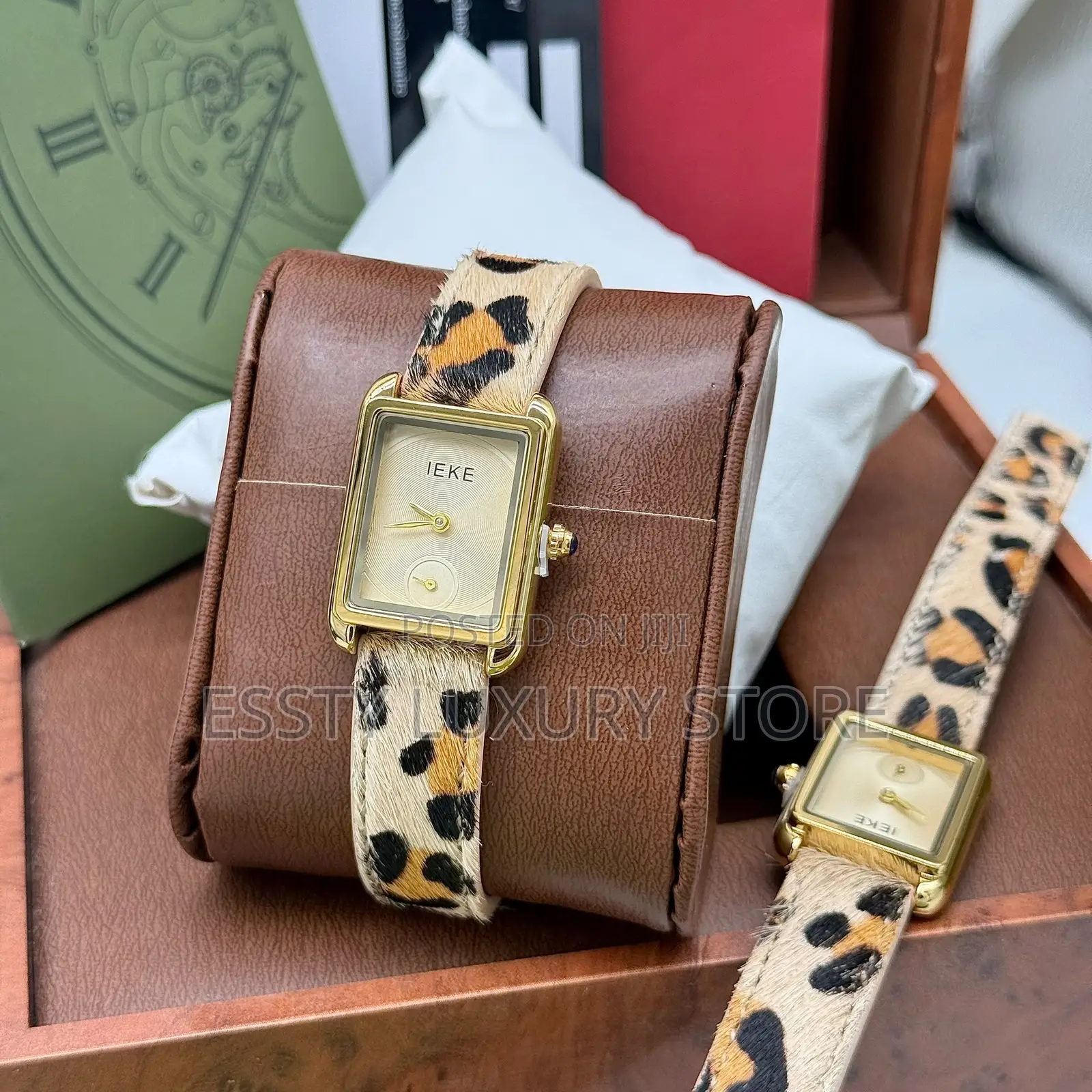 High Quality Luxury IEKE Rectangular Tank (Leopard Skin Leather)