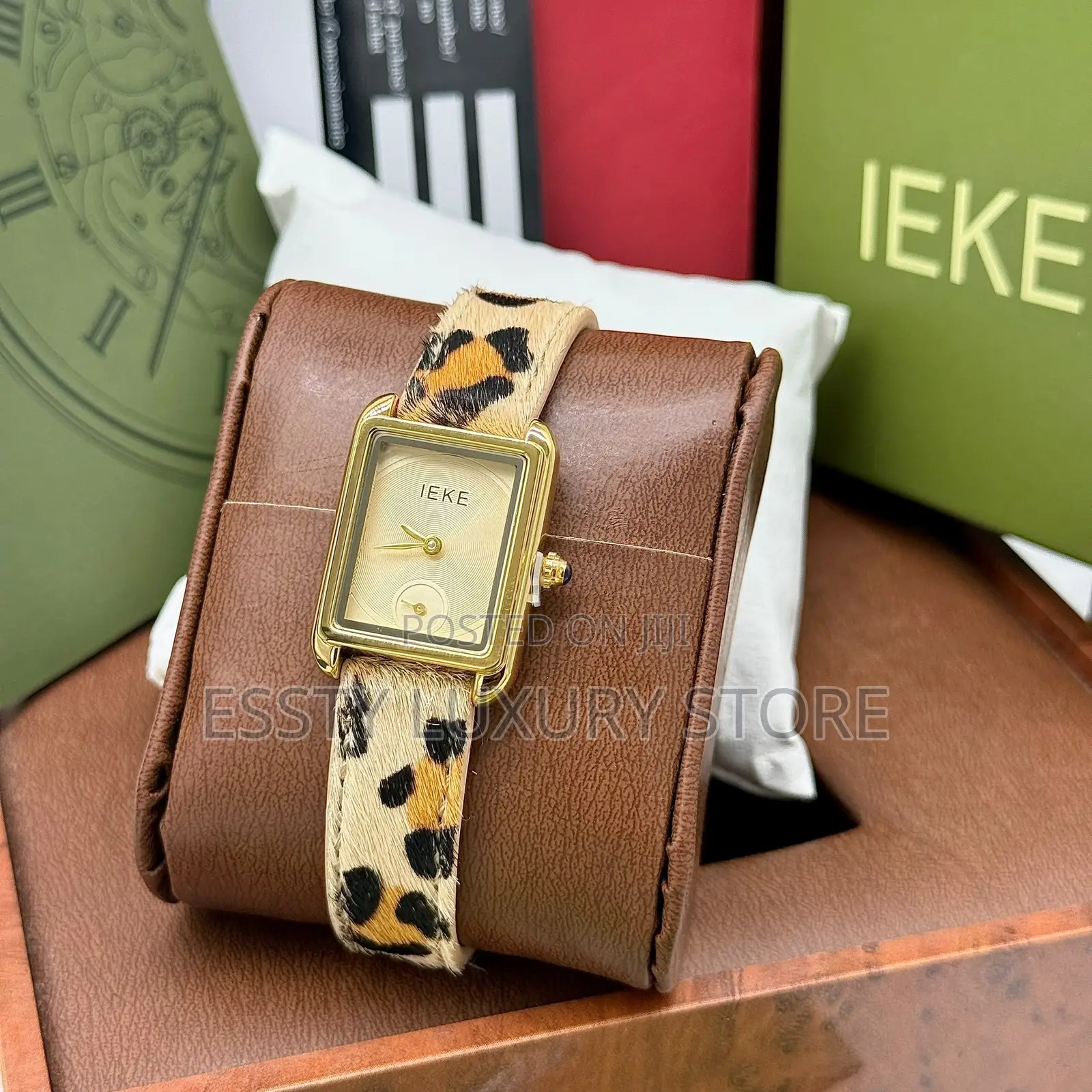 High Quality Luxury IEKE Rectangular Tank (Leopard Skin Leather)