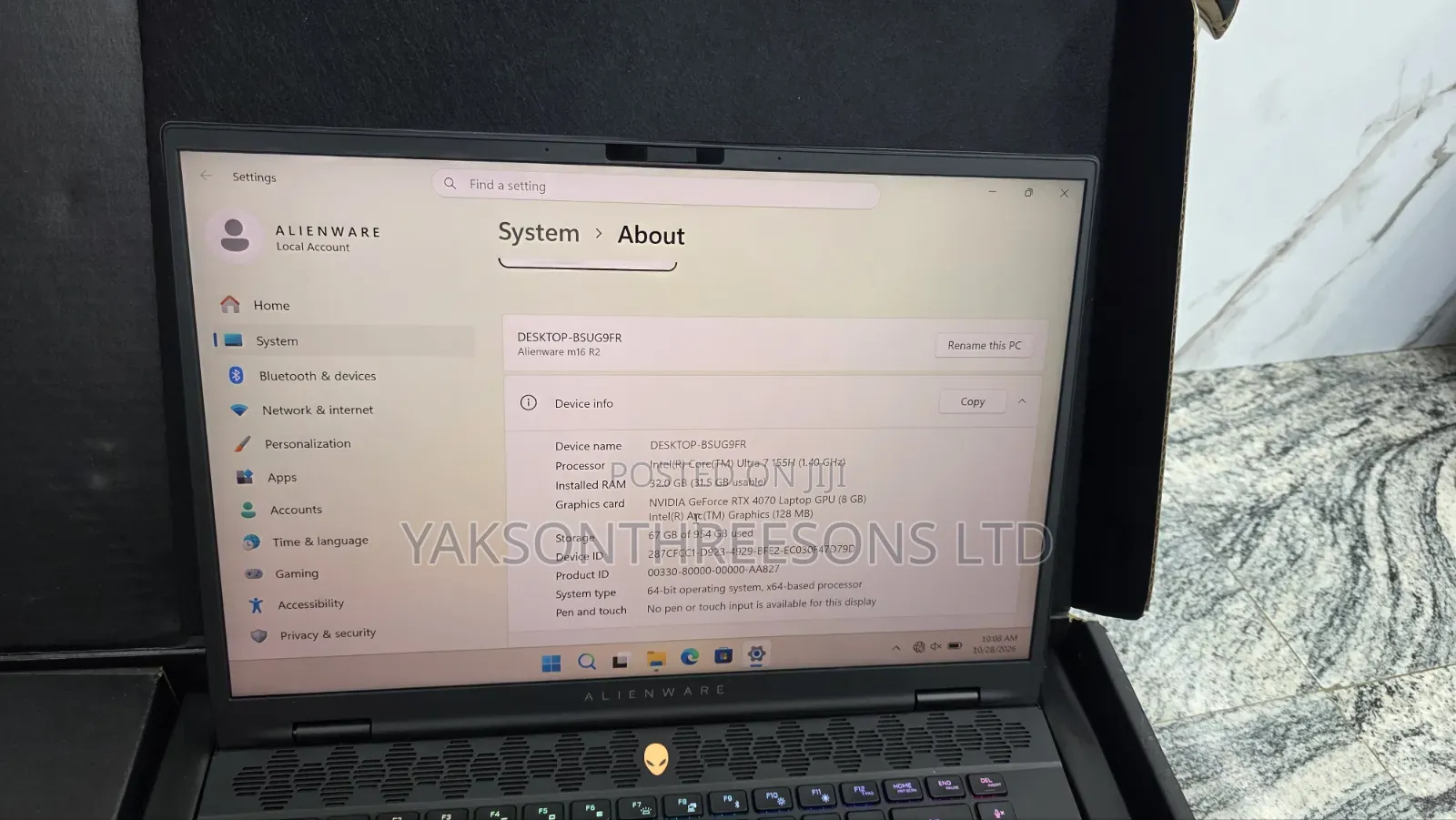 Laptop Dell Allienware M18 R1 32GB Intel Core Ultra 7 SSD 1T