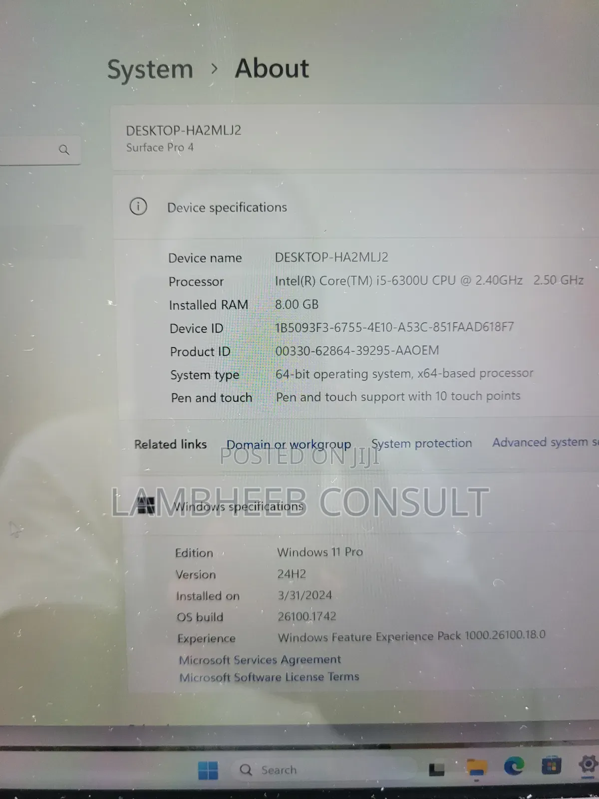 Laptop Microsoft Surface Laptop 4 8GB Intel Core i5 SSD 256GB