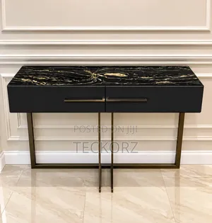 Console Table With PVC Marble Top