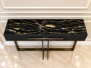Console Table With PVC Marble Top