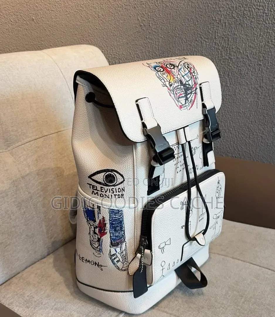 Coach X Basquiat Art Backpack in White