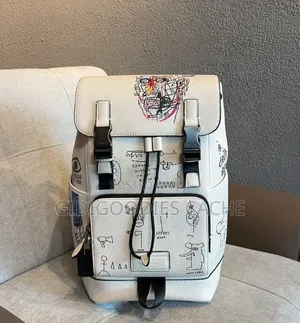 Coach X Basquiat Art Backpack in White