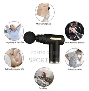 Portable Muscle Massager - 6 Speeds, 4 Heads, 1200mAh Battery
