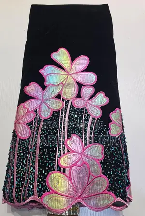 Embroided Velvet