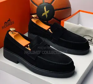 Men's Hermes Suede Leather Loafers