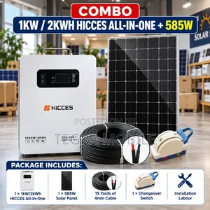 Combo 1Kw/2Kwh Hicces All in One + 585W