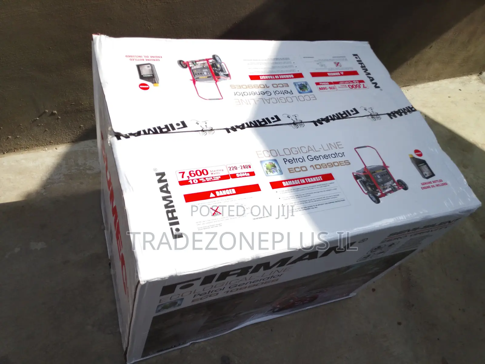 7.6kVA Petrol Generator With Wheels and Handle
