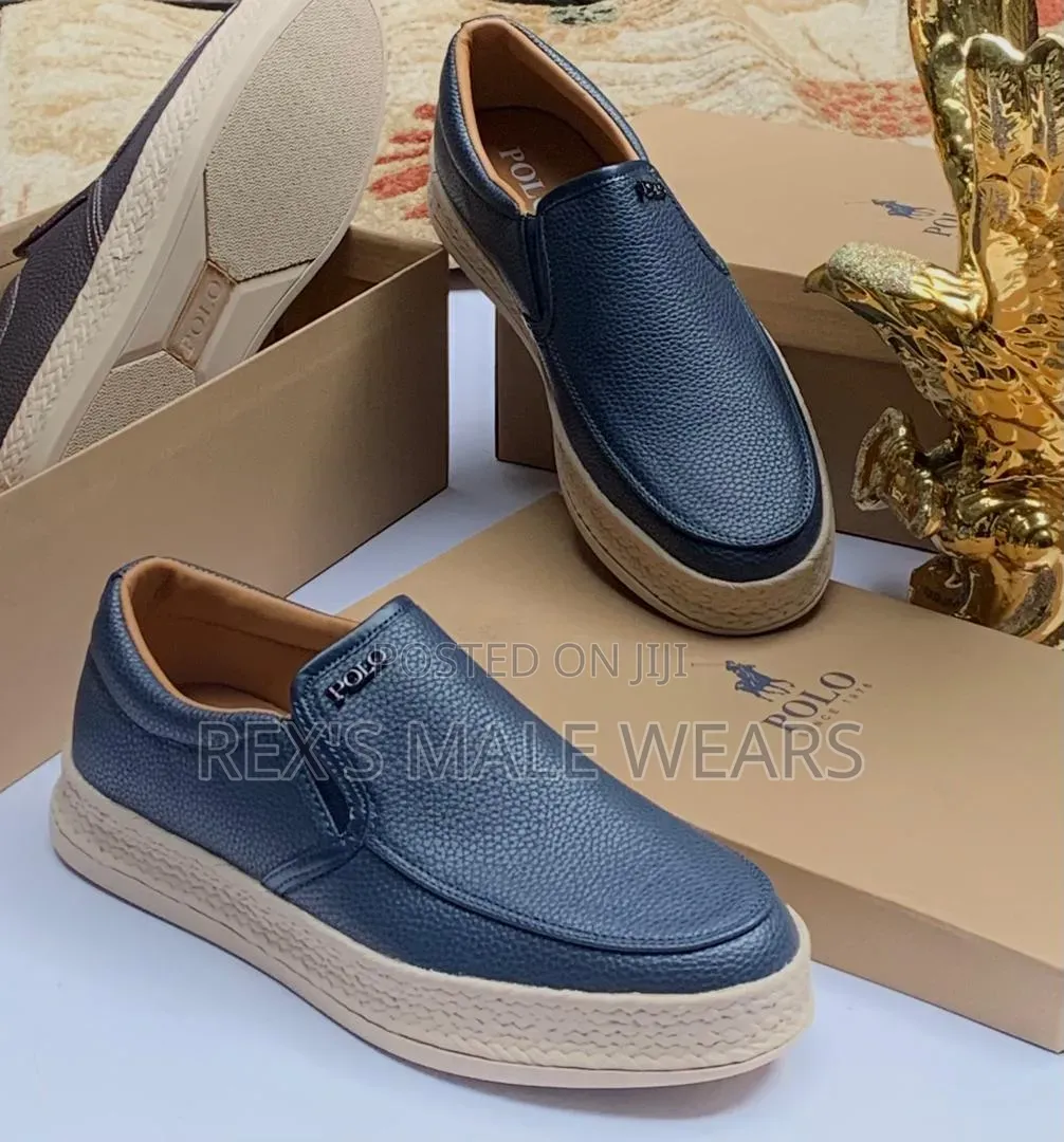 Premium Polo Men’s Leather Slip-on Sneakers