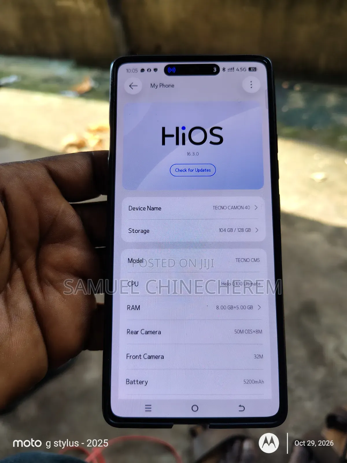 Tecno Camon 40 128 GB Gray