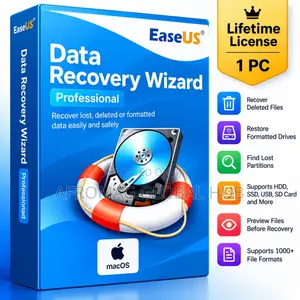 EaseUS Data Recovery Wizard Pro for Mac 1 PC LifeTime
