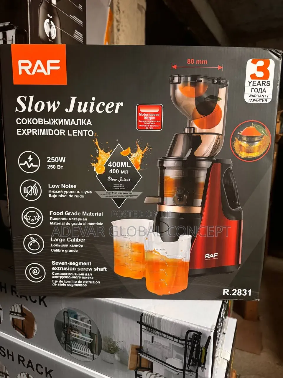 Raf Compact Slow Juicer Juice Extractor
