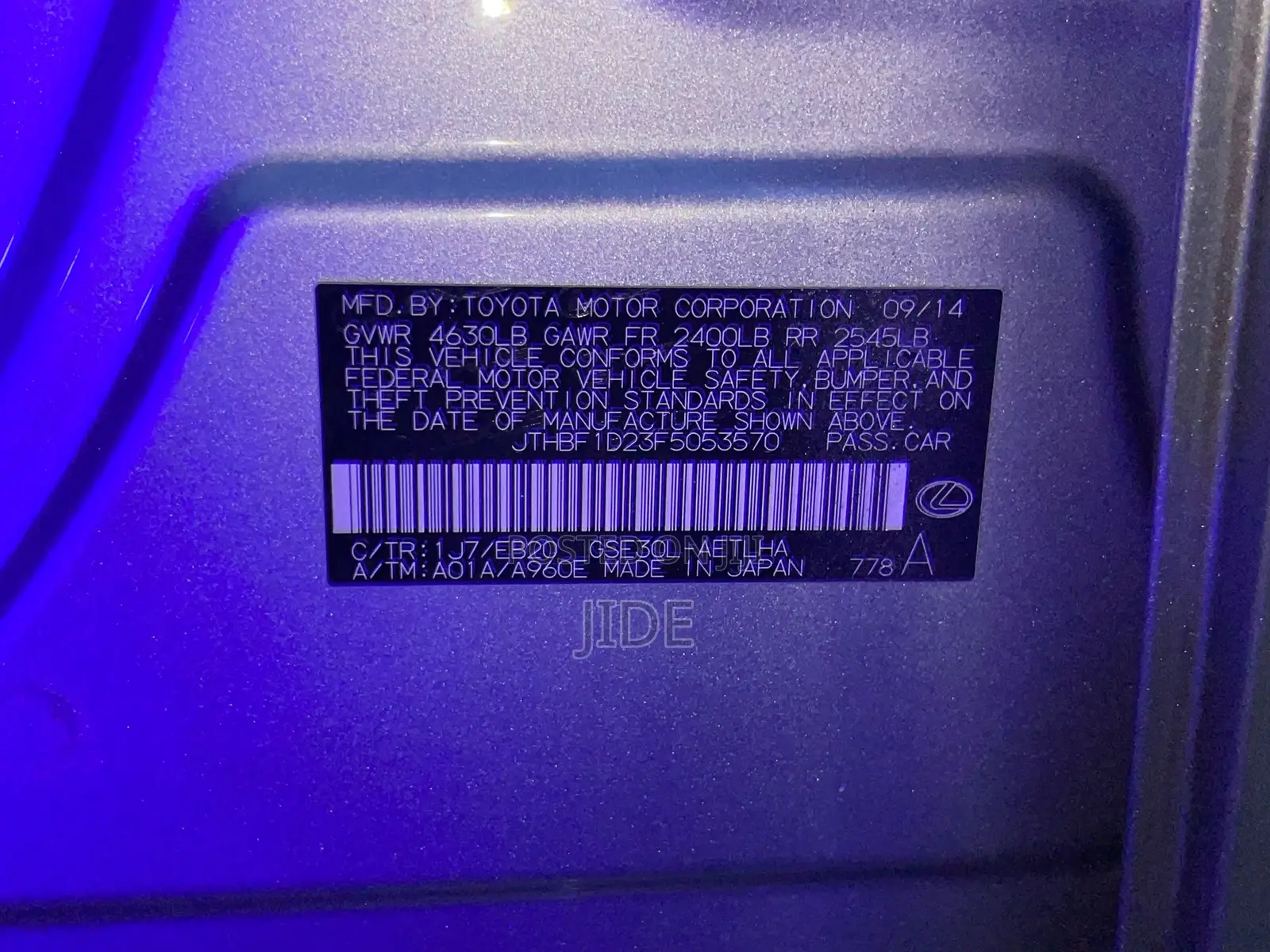 Lexus IS 250 4WD 2015 Gray