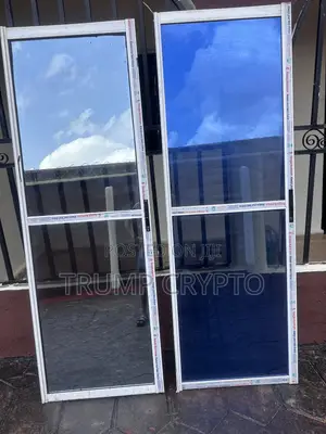 Aluminum Sliding GlassDoors BlueTinted & Mirror - Brand New - 2 Pieces