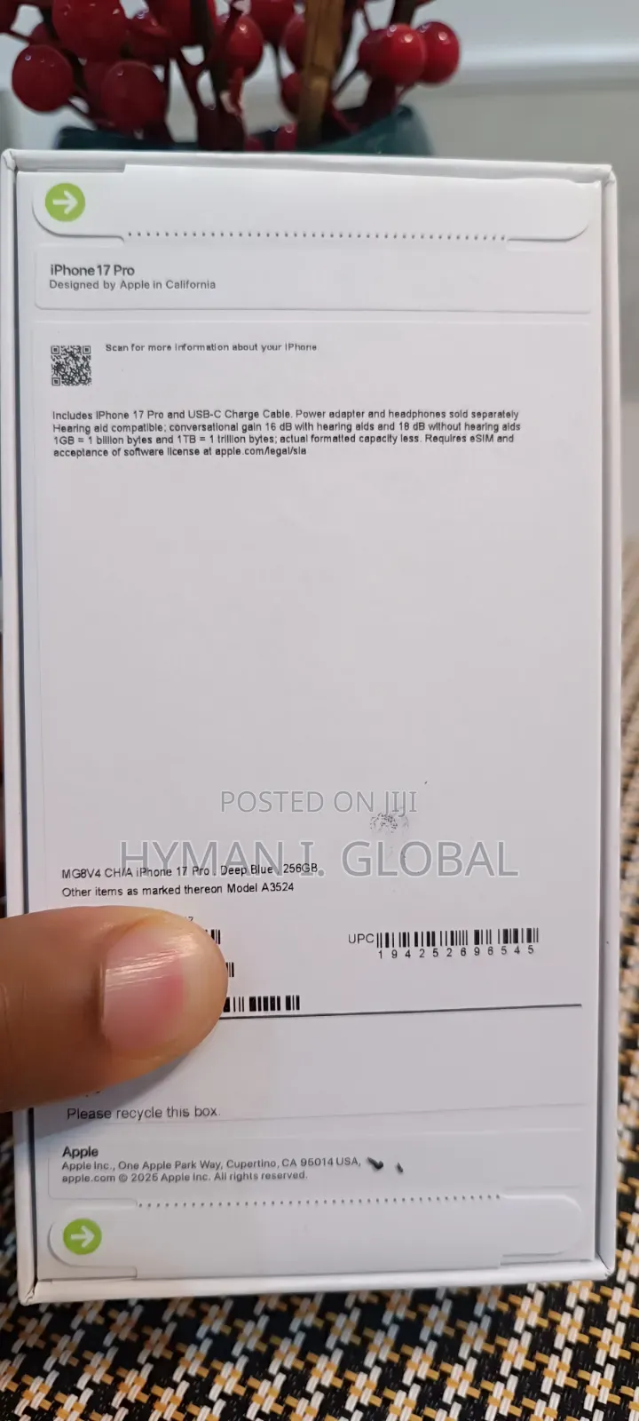 New Apple iPhone 17 Pro 256 GB Blue