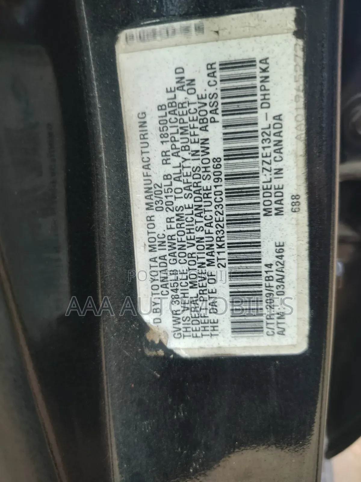 Toyota Matrix 2004 Black