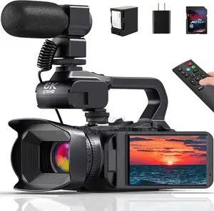 6k Video Camera Camcorder, 64mp 18x Digital Zoom Ir Night Version