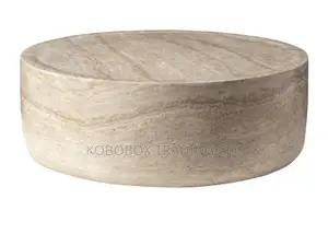 Round Large Coffee Table (Travertine)
