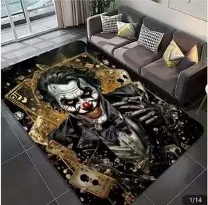 Joker Graphic Print Area Rug for Bedroom and Living Room