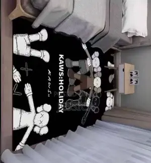 KAWS Holiday Graphic Area Rug – Modern Room Decor