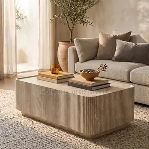 Modern Center Table (Travertine)
