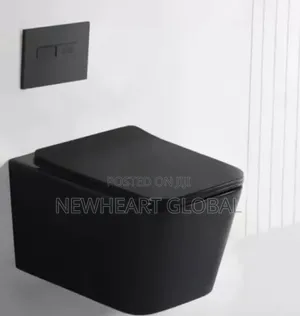 Luxury Quality Black Concealed Water Closet and Hanging Basin