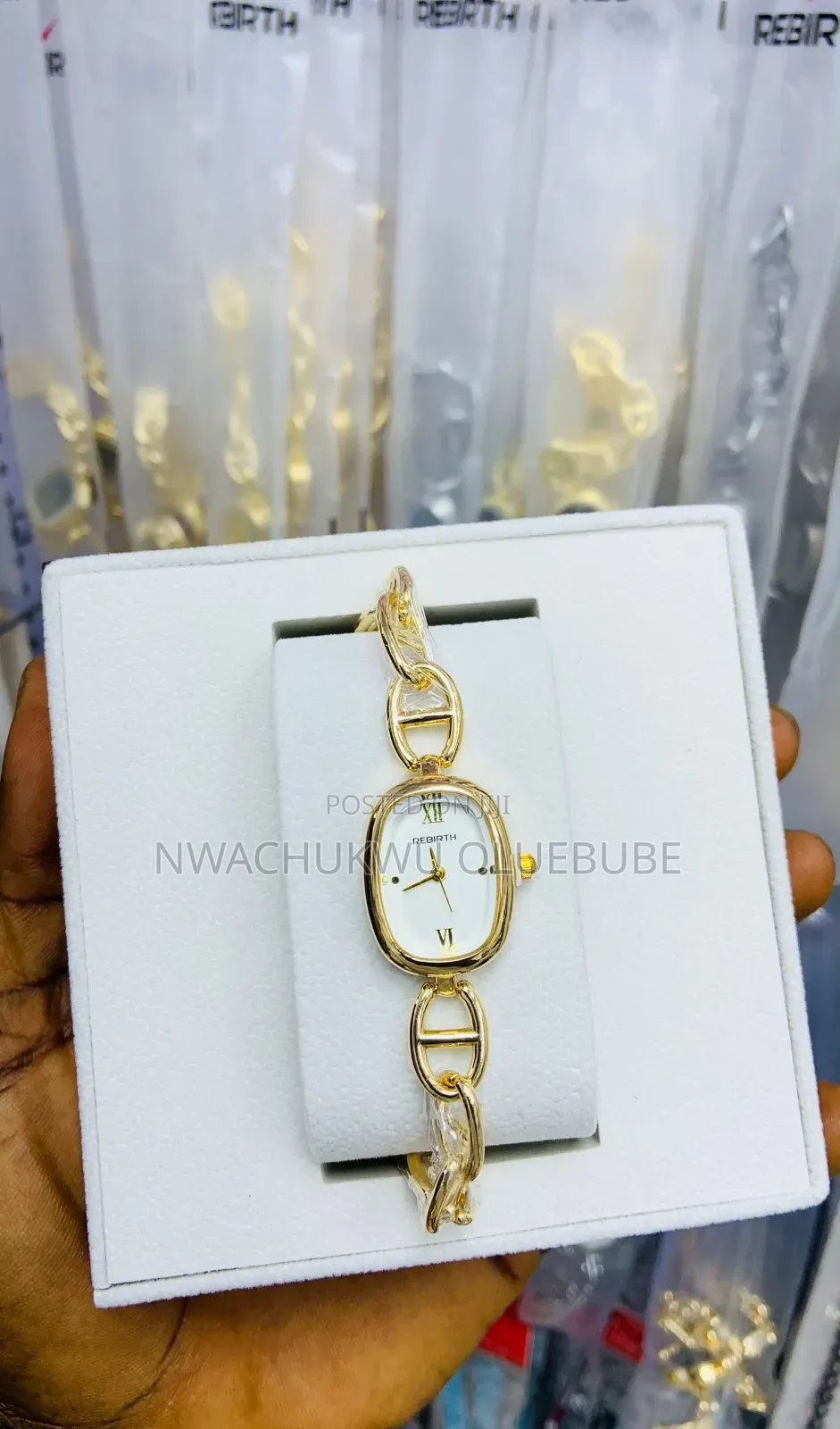 REBIRTH Women's Elegant Gold & Silver Chain Watch