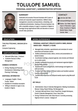 Driver CV Am Very Good at It