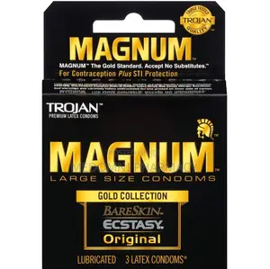 MAGNUM Gold Collection Lubricated Condoms - 3 Count