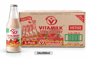 Vitamilk Strawberry Soymilk Drink 24x300ml