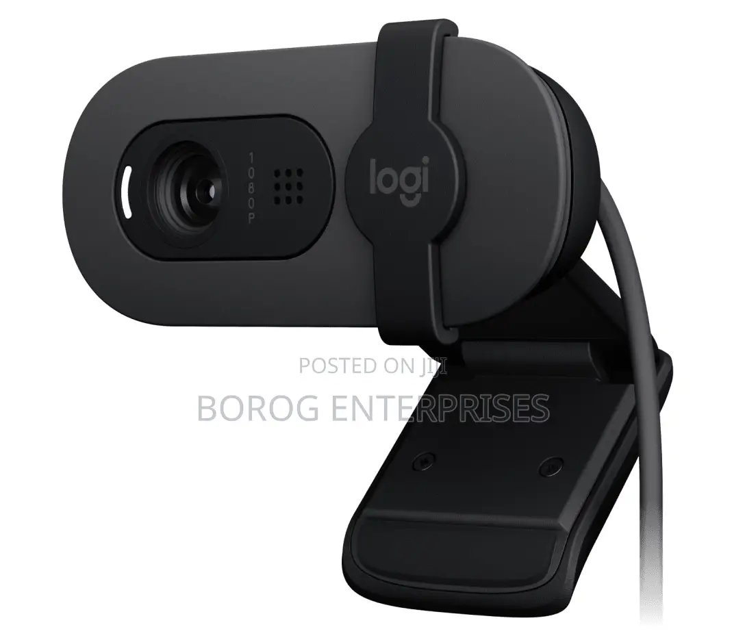 Logitech Brio 100 Full HD 1080p Webcam for PC, Built-in Mic