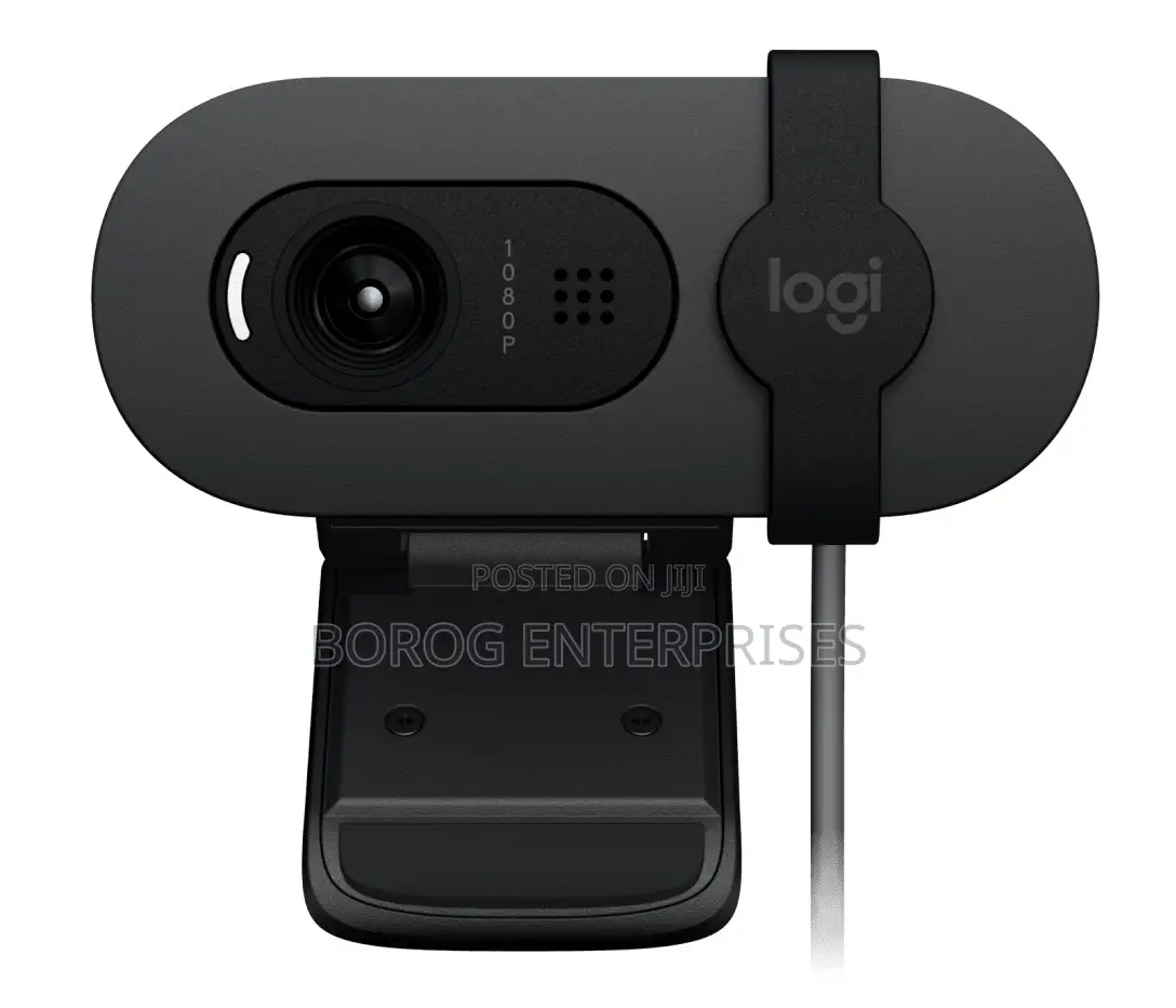 Logitech Brio 100 Full HD 1080p Webcam for PC, Built-in Mic