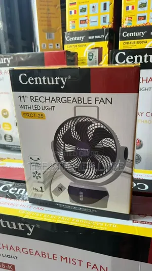 Century 11-Inch Rechargeable Table Fan With LED Light