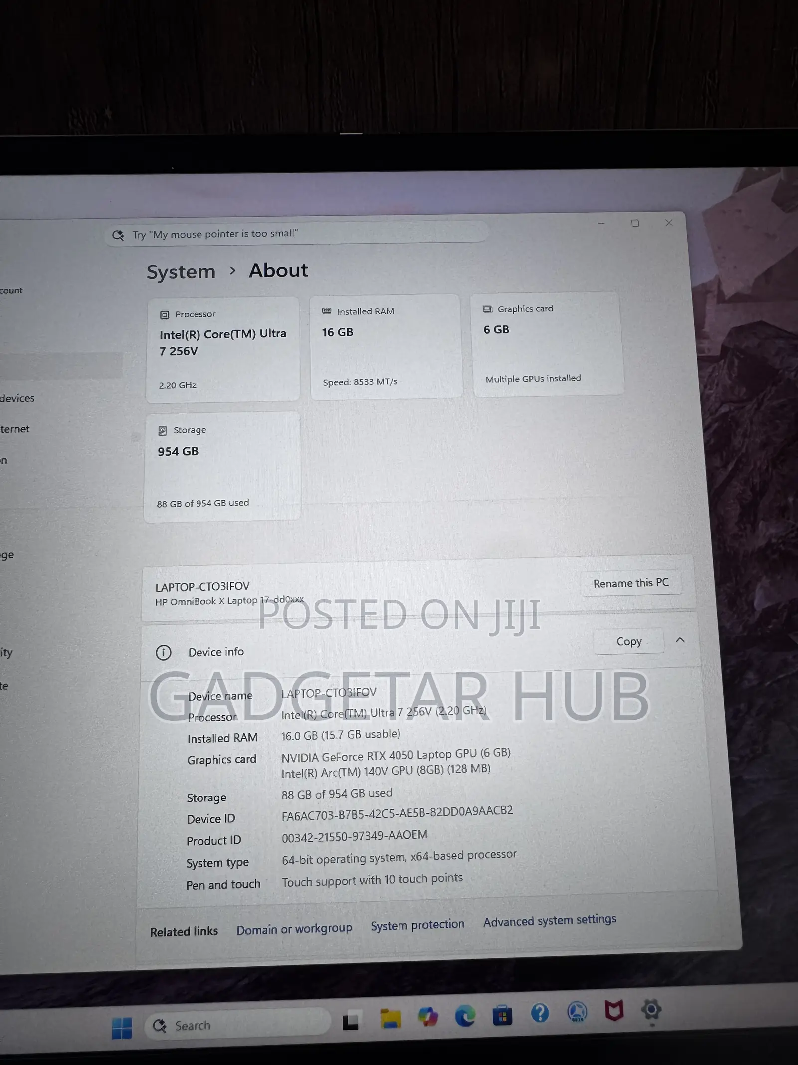 Laptop HP 16GB Intel Core Ultra 7 SSD 1T