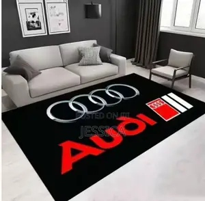 Audi Logo Graphic Area Rug for Bedroom and Living Room