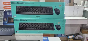 Logitech Mk120 Wired Keyboard and Mouse Combo Black