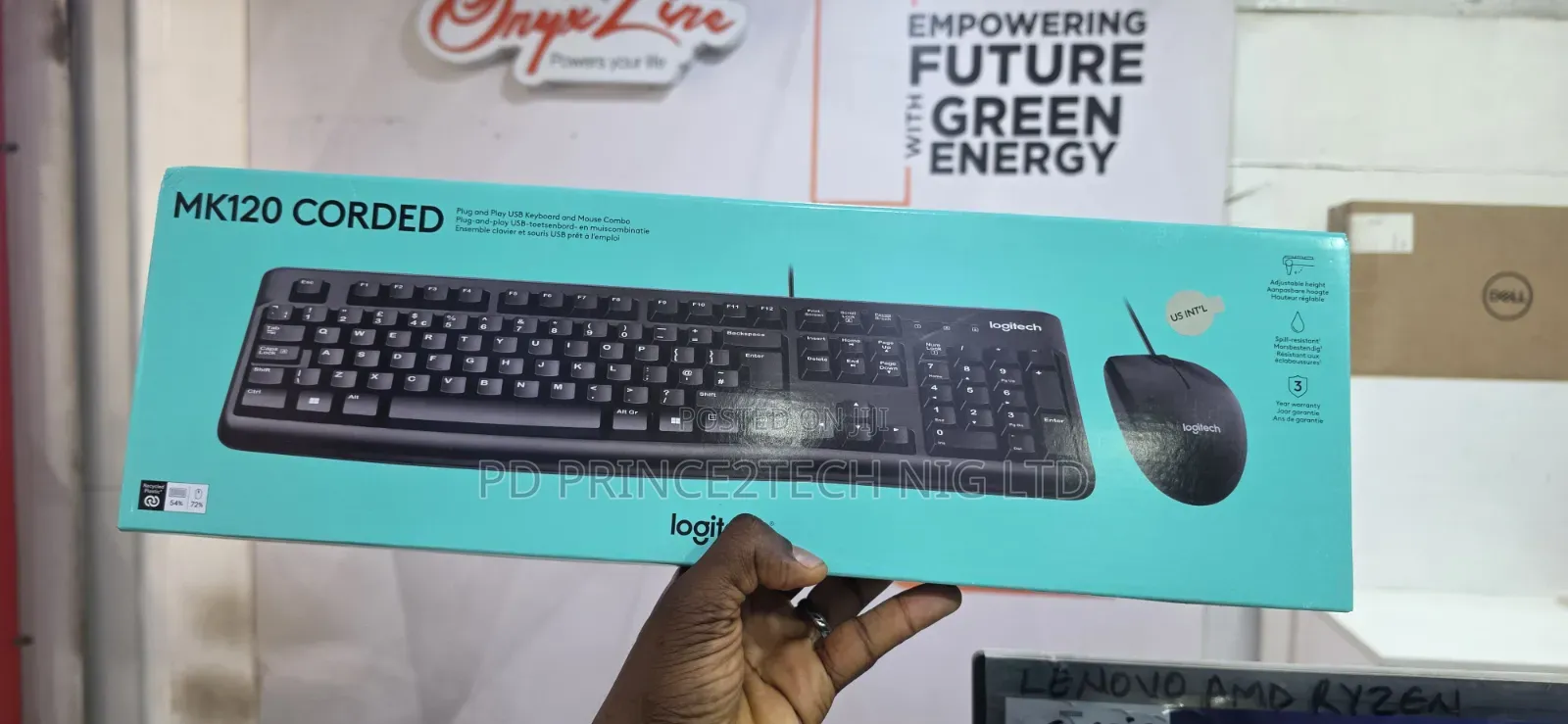 Logitech Mk120 Wired Keyboard and Mouse Combo Black