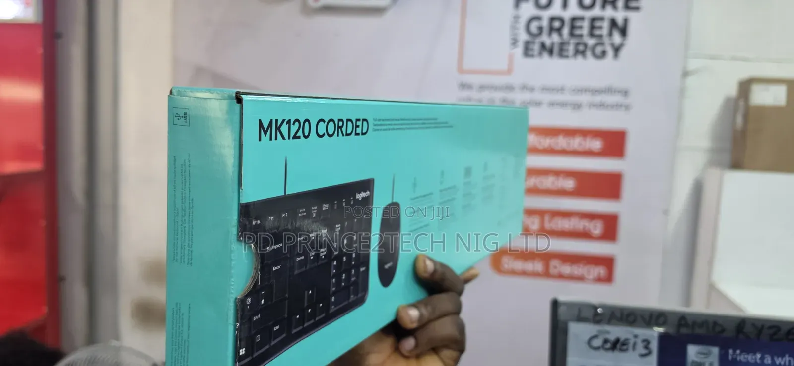 Logitech Mk120 Wired Keyboard and Mouse Combo Black