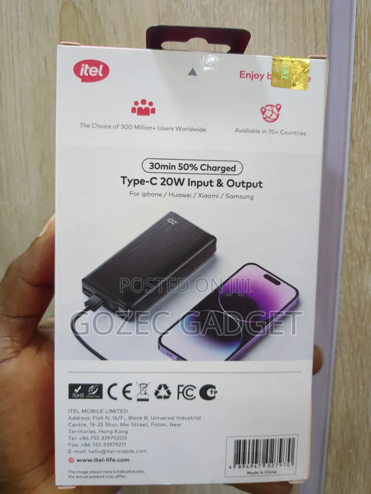 Itel 20000mah 20w