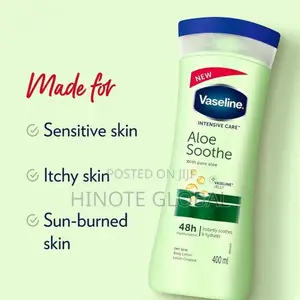 Vaseline Aloe Soothe Jelly Lotion Hydration for Dry Skin - 400ml